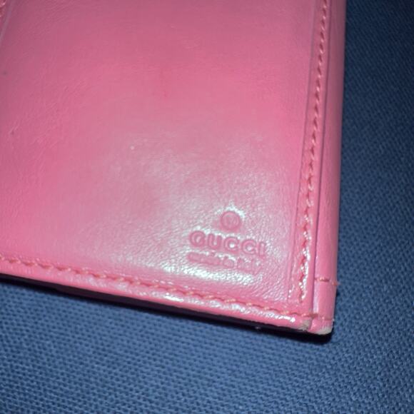 Authentic GUCCI Hysteria Pink Leather Bifold Long Credit Card Coun Wallet - Picture 5 of 8